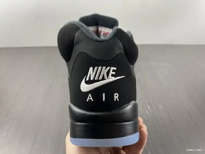 Rep Husky (2016) Retro Jordan 5 Black Metallic 845035-003 0612